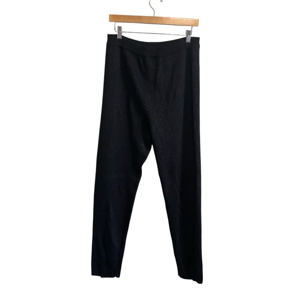 Pronto Gold Vintage Knit Black Metallic Luxe Knit Pants Size Large